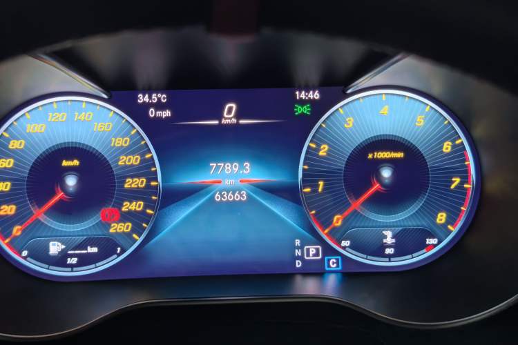 Used Mercedes-Benz GLC Coupe 2022 GLC 260 4MATIC Coupe SUV Odometer Close Up