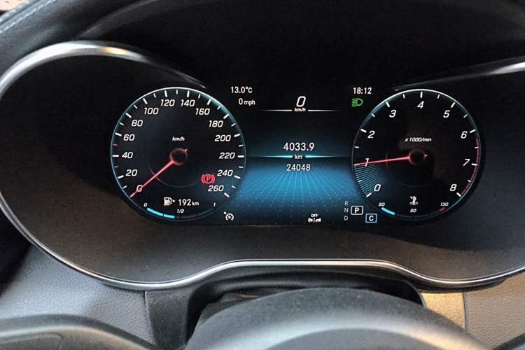 Used Mercedes-Benz GLC Coupe 2023 GLC 260 4MATIC Coupe SUV Odometer Close Up