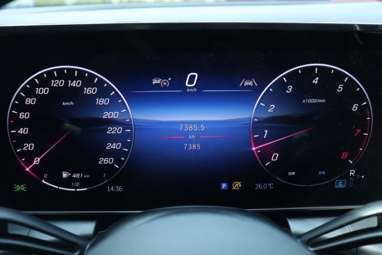Used Mercedes-Benz GLC Coupe 2025-Year Restyled GLC 260 4MATIC Coupe SUV Odometer Close Up