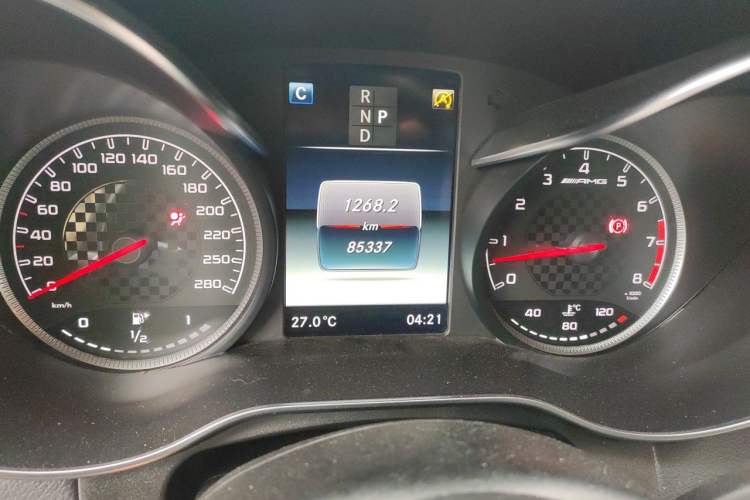 Used Mercedes-Benz GLC Coupe AMG 2017 AMG GLC 43 4MATIC Coupe SUV Odometer Close Up