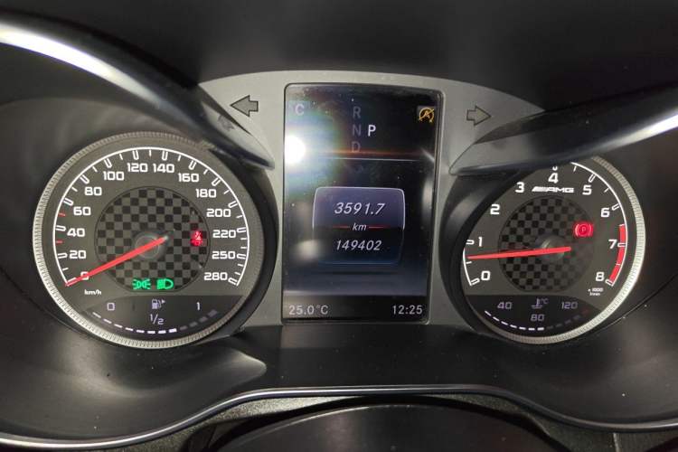 Used Mercedes-Benz GLC Coupe AMG 2017 AMG GLC 43 4MATIC Coupe SUV Odometer Close Up