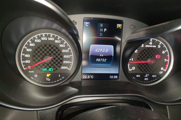 Used Mercedes-Benz GLC Coupe AMG 2017 AMG GLC 43 4MATIC Coupe SUV Odometer Close Up