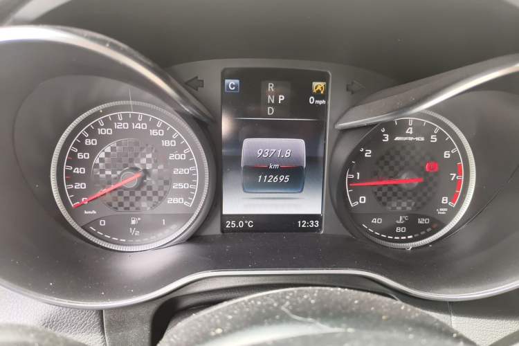 Used Mercedes-Benz GLC Coupe AMG 2017 AMG GLC 43 4MATIC Coupe SUV Odometer Close Up