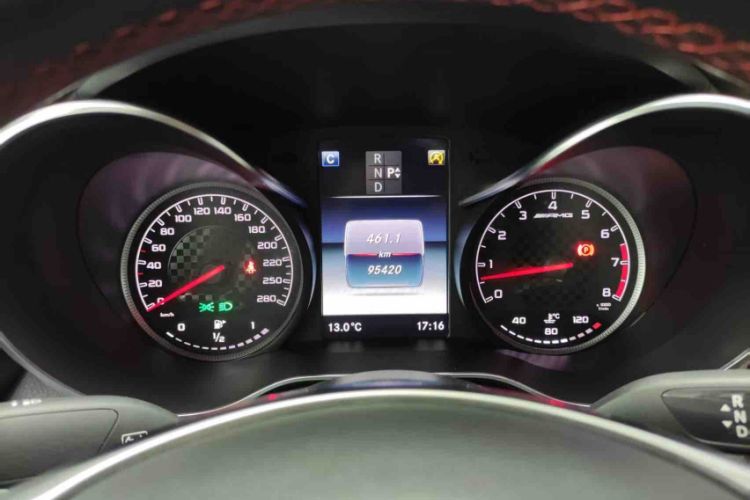 Used Mercedes-Benz GLC Coupe AMG 2017 AMG GLC 43 4MATIC Coupe SUV Odometer Close Up