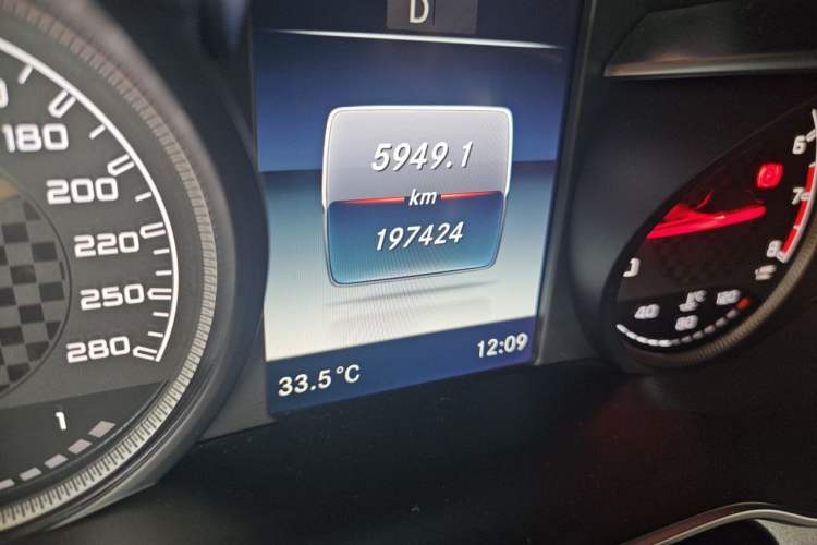 Used Mercedes-Benz GLC Coupe AMG 2017 AMG GLC 43 4MATIC Coupe SUV Odometer Close Up