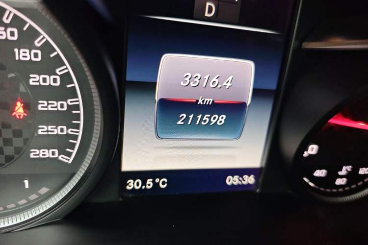 Used Mercedes-Benz GLC Coupe AMG 2017 AMG GLC 43 4MATIC Coupe SUV Special Edition Odometer Close Up