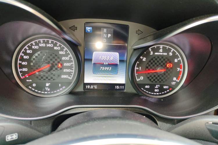 Used Mercedes-Benz GLC Coupe AMG 2017 AMG GLC 43 4MATIC Coupe SUV Special Edition Odometer Close Up