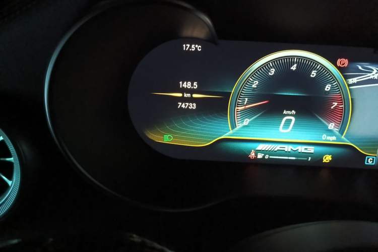 Used Mercedes-Benz GLC Coupe AMG 2017 AMG GLC 43 4MATIC Coupe SUV Odometer Close Up