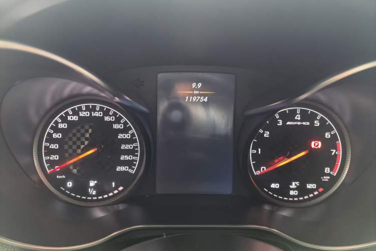 Used Mercedes-Benz GLC Coupe AMG 2017 AMG GLC 43 4MATIC Coupe SUV Odometer Close Up