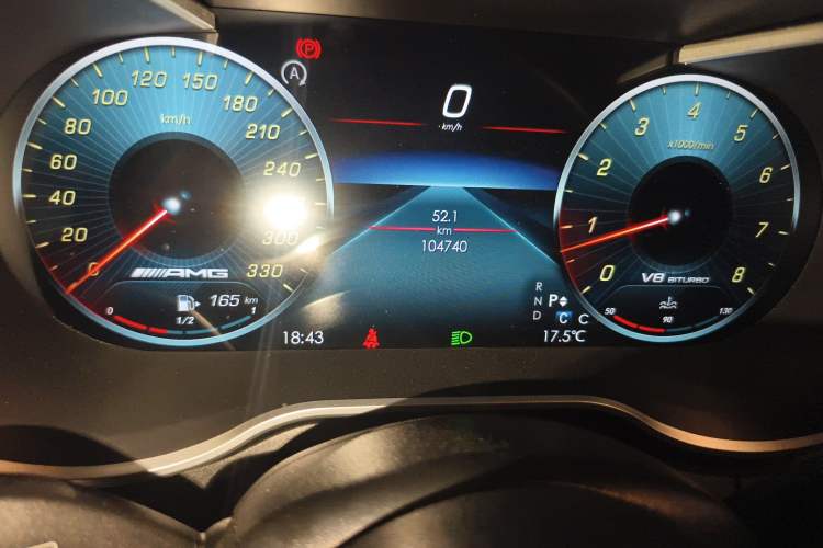 Used Mercedes-Benz GLC Coupe AMG 2017 AMG GLC 43 4MATIC Coupe SUV Odometer Close Up