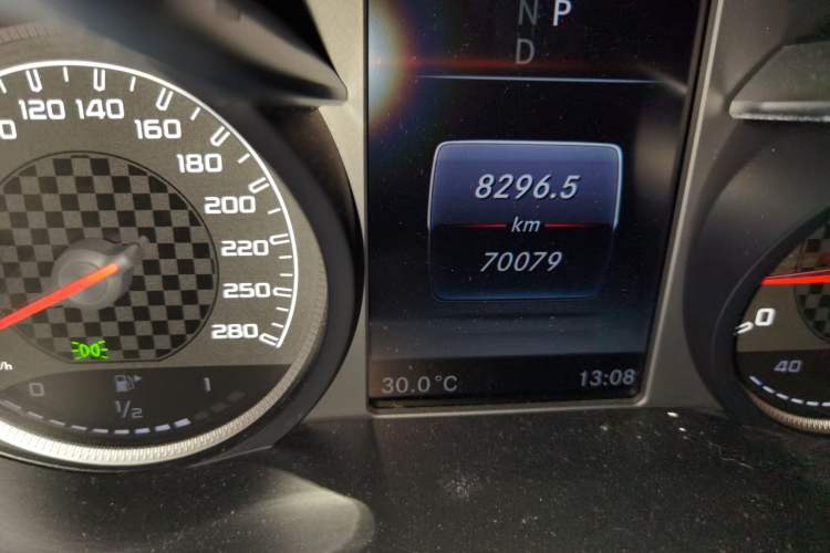 Used Mercedes-Benz GLC Coupe AMG 2017 AMG GLC 43 4MATIC Coupe SUV Odometer Close Up