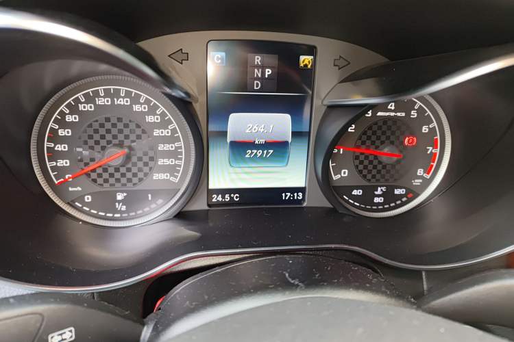 Used Mercedes-Benz GLC Coupe AMG 2017 AMG GLC 43 4MATIC Coupe SUV Odometer Close Up