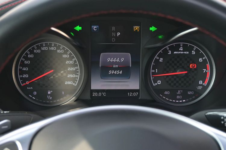Used Mercedes-Benz GLC Coupe AMG 2017 AMG GLC 43 4MATIC Coupe SUV Odometer Close Up