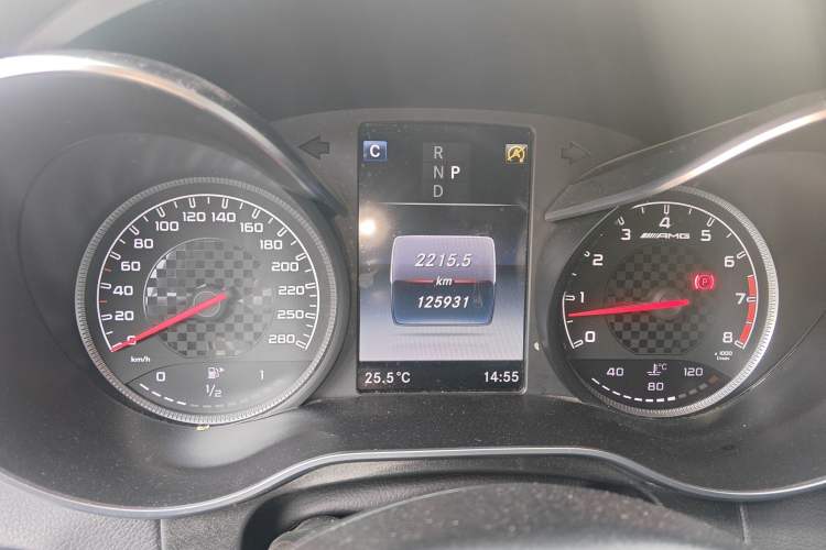 Used Mercedes-Benz GLC Coupe AMG 2017 AMG GLC 43 4MATIC Coupe SUV Odometer Close Up
