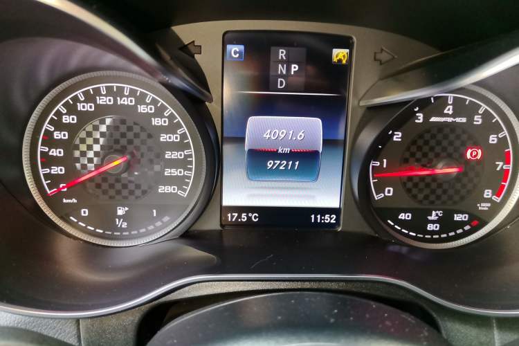 Used Mercedes-Benz GLC Coupe AMG 2017 AMG GLC 43 4MATIC Coupe SUV Odometer Close Up