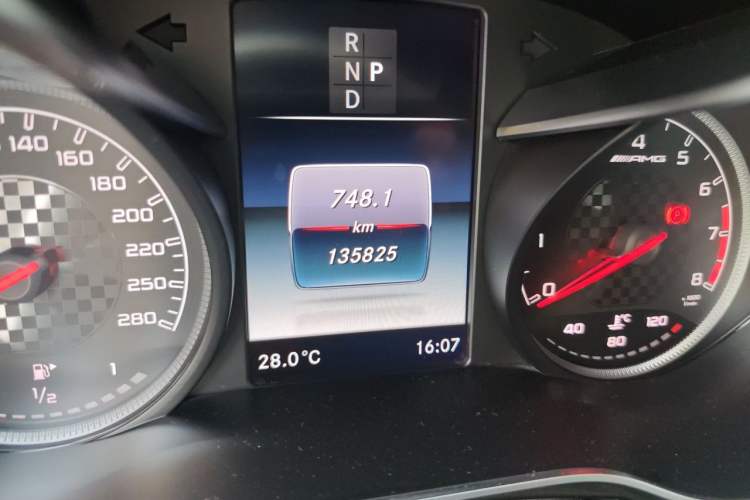 Used Mercedes-Benz GLC Coupe AMG 2017 AMG GLC 43 4MATIC Coupe SUV Odometer Close Up