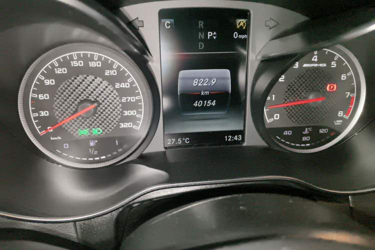 Used Mercedes-Benz GLC Coupe AMG 2018 AMG GLC 63 4MATIC+ Coupe SUV Odometer Close Up