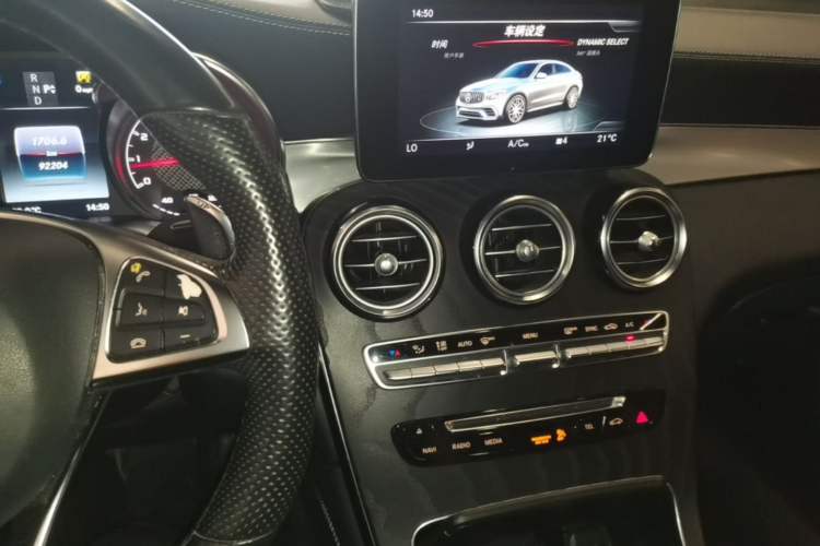 Used Mercedes-Benz GLC Coupe AMG 2018 AMG GLC 63 4MATIC+ Coupe SUV Audio And AC Panel