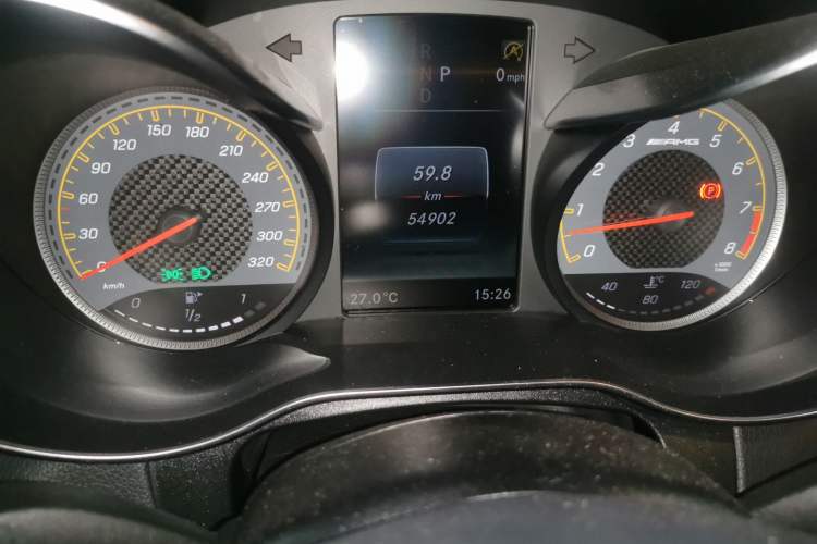 Used Mercedes-Benz GLC Coupe AMG 2018 AMG GLC 63 S 4MATIC+ Coupé SUV First Edition Special Edition Odometer Close Up