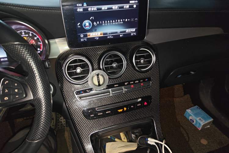 Used Mercedes-Benz GLC Coupe AMG 2018 AMG GLC 63 4MATIC+ Coupe SUV Audio And AC Panel