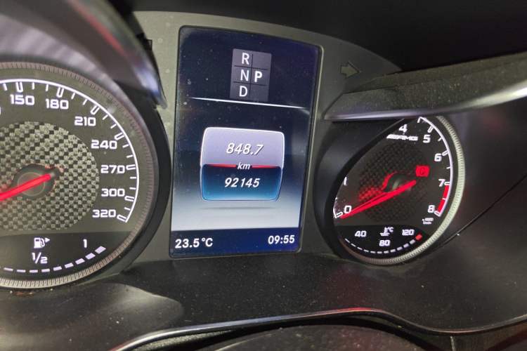 Used Mercedes-Benz GLC Coupe AMG 2018 AMG GLC 63 4MATIC+ Coupe SUV Odometer Close Up