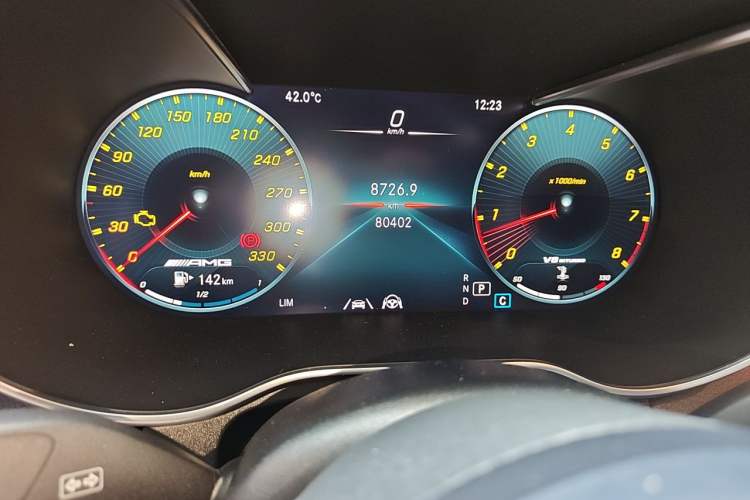 Used Mercedes-Benz GLC Coupe AMG 2020 AMG GLC 63 S 4MATIC+ Coupe SUV Odometer Close Up