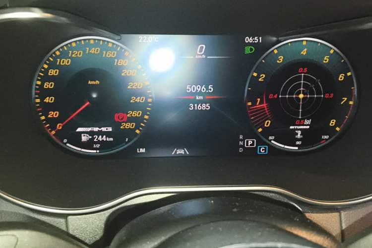 Used Mercedes-Benz GLC Coupe AMG 2020 AMG GLC 43 4MATIC Coupe SUV Odometer Close Up
