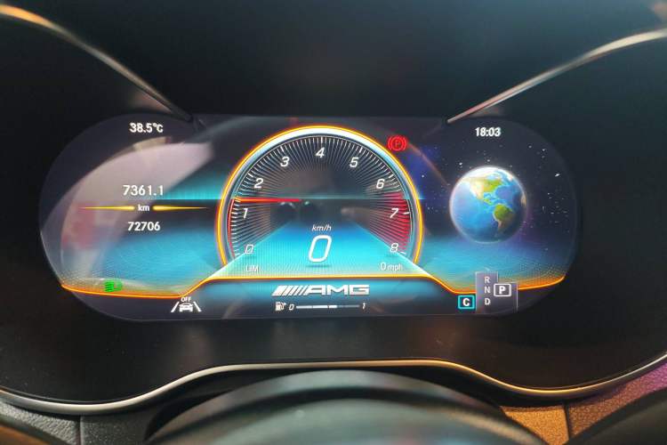Used Mercedes-Benz GLC Coupe AMG 2020 AMG GLC 43 4MATIC Coupe SUV Odometer Close Up