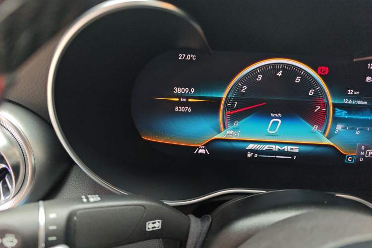 Used Mercedes-Benz GLC Coupe AMG 2020 AMG GLC 43 4MATIC Coupe SUV Odometer Close Up