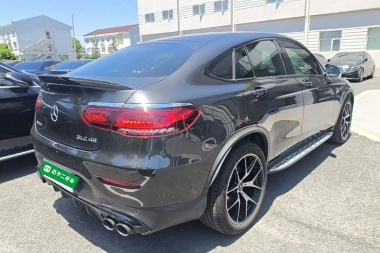Used Mercedes-Benz GLC Coupe AMG 2020 AMG GLC 43 4MATIC Coupe SUV Rear Right 45 Deg