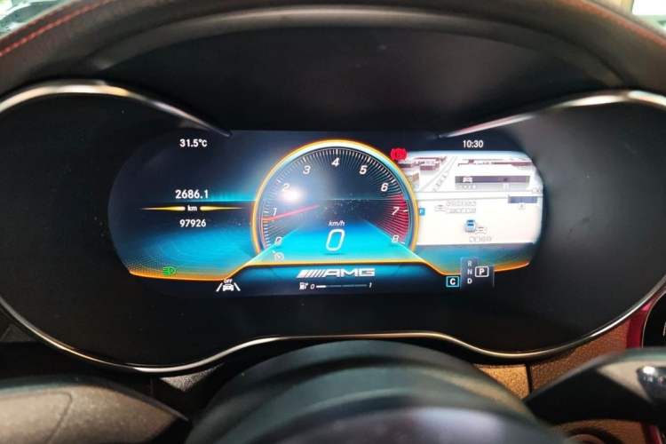 Used Mercedes-Benz GLC Coupe AMG 2022 AMG GLC 43 4MATIC Coupe SUV Odometer Close Up