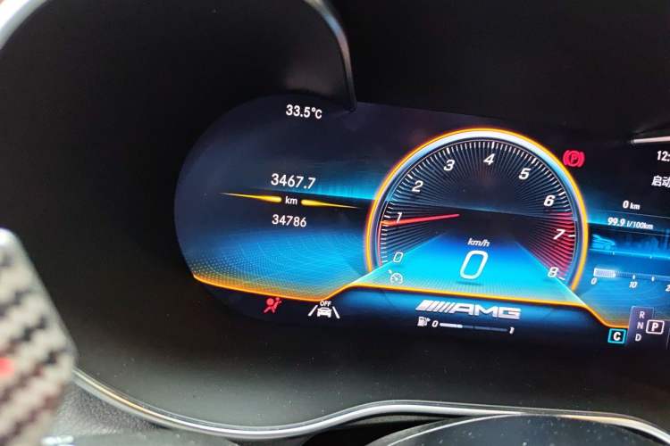Used Mercedes-Benz GLC Coupe AMG 2022 AMG GLC 43 4MATIC Coupe SUV Odometer Close Up