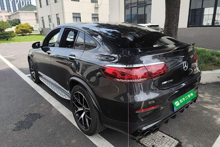 Used Mercedes-Benz GLC Coupe AMG 2022 AMG GLC 43 4MATIC Coupe SUV Rear Left 45 Deg