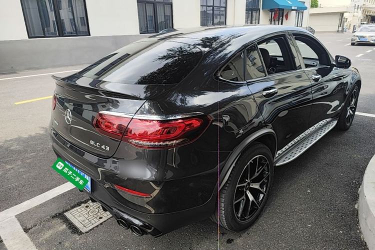 Used Mercedes-Benz GLC Coupe AMG 2022 AMG GLC 43 4MATIC Coupe SUV Rear Right 45 Deg
