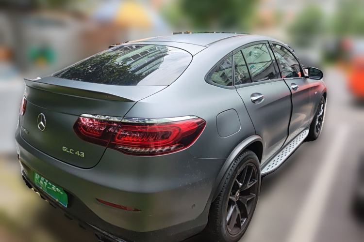 Used Mercedes-Benz GLC Coupe AMG 2022 AMG GLC 43 4MATIC Coupe SUV Rear Right 45 Deg