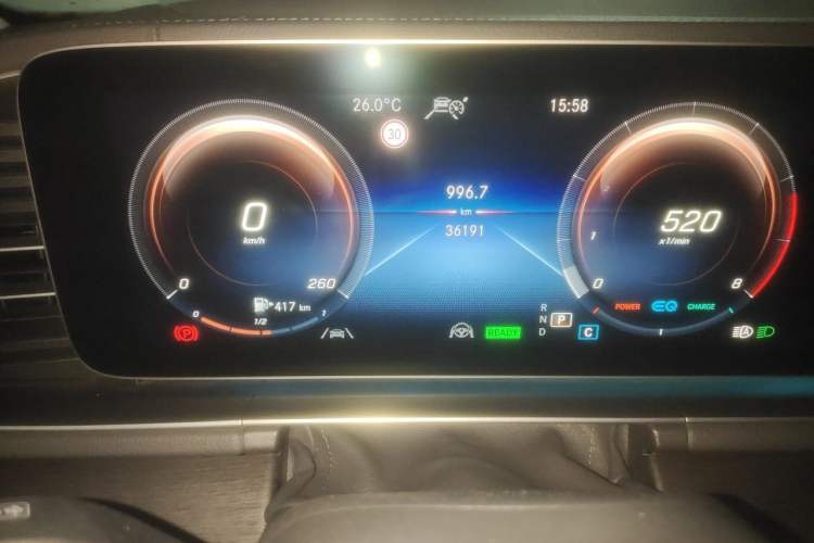Used Mercedes-Benz GLE 2020 GLE 450 4MATIC Stylish Model Odometer Close Up