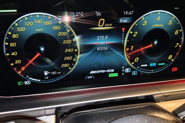 Used Mercedes-Benz GLE AMG 2020 AMG GLE 53 4MATIC+ Odometer Close Up