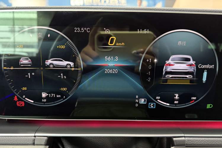 Used Mercedes-Benz GLE Coupe 2020 GLE 350 4MATIC Coupe SUV Luxury Model Odometer Close Up