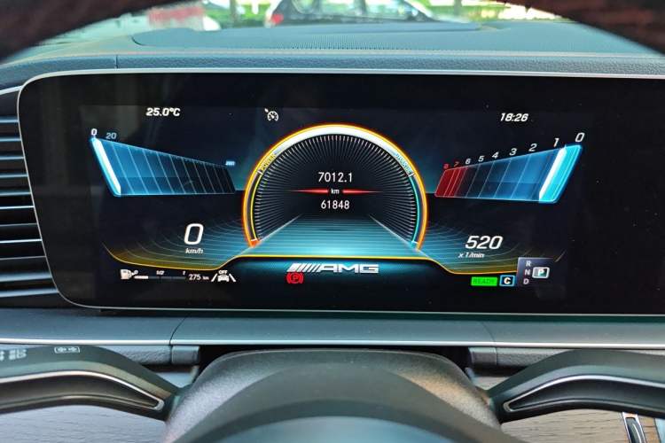Used Mercedes-Benz GLE Coupe AMG 2020 AMG GLE 53 4MATIC+ Coupe SUV Odometer Close Up