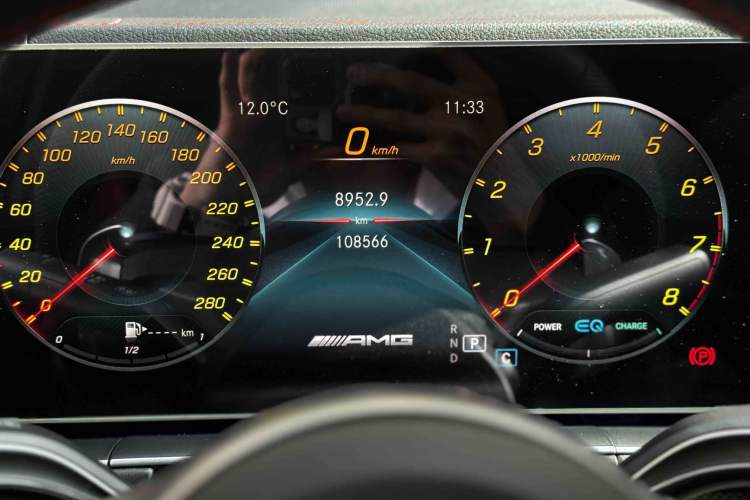 Used Mercedes-Benz GLE Coupe AMG 2022 AMG GLE 53 4MATIC+ Coupe SUV Odometer Close Up