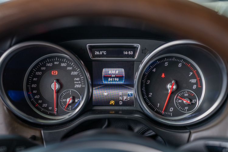 Used Mercedes-Benz GLS 2017 GLS 500 4MATIC Odometer Close Up