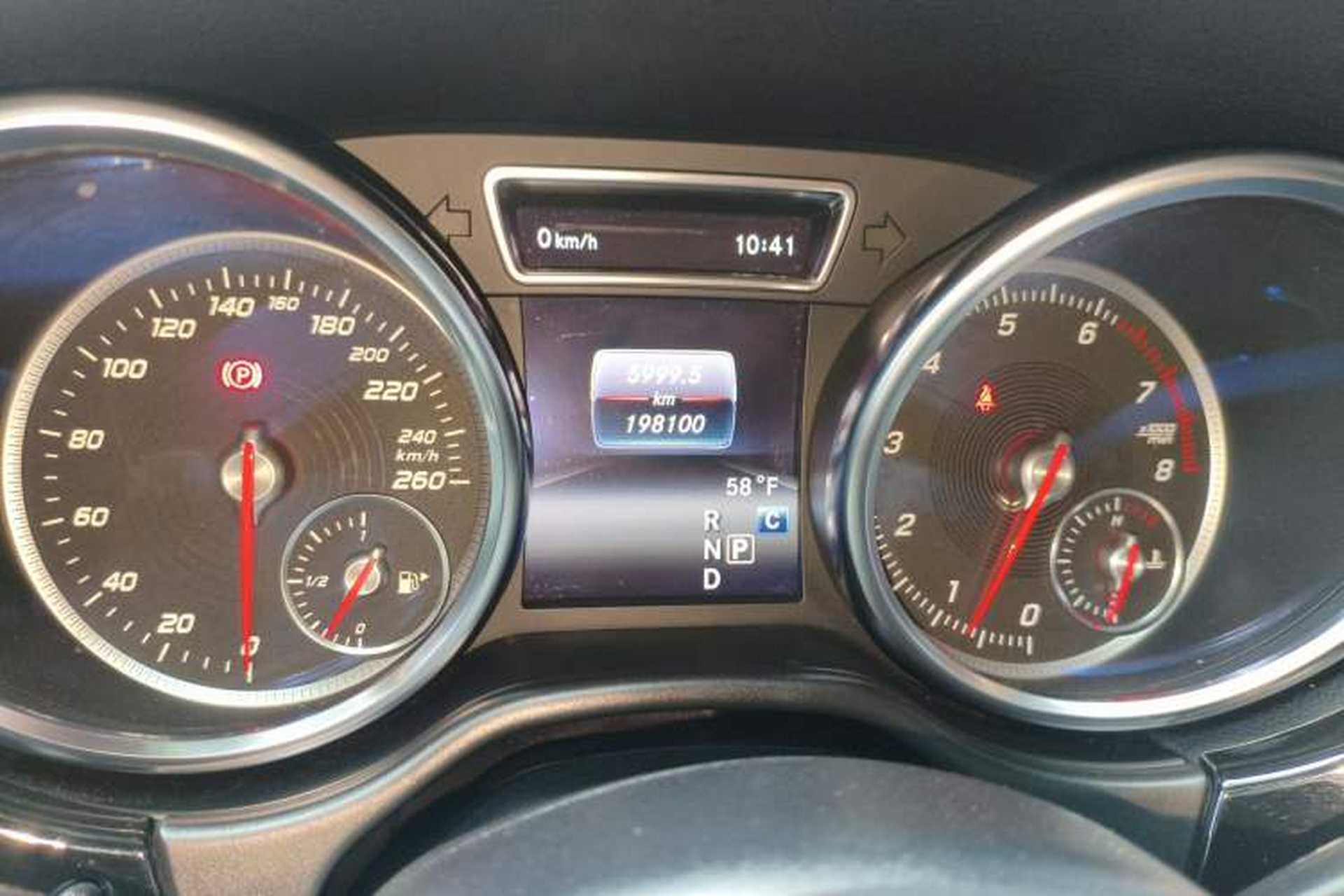 Used Mercedes-Benz GLS  Odometer Close Up