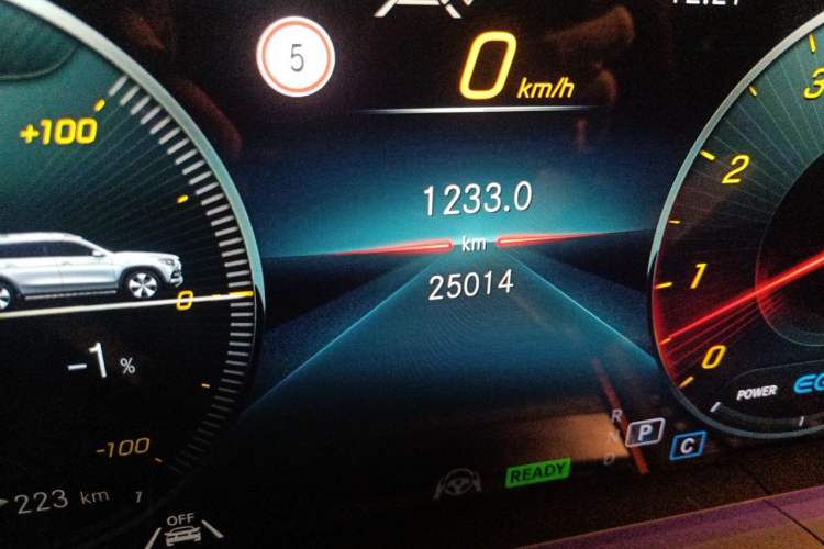 Used Mercedes-Benz GLS 2022 GLS 450 4MATIC Luxury Model Odometer Close Up