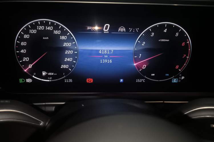 Used Mercedes-Benz GLS 2024 GLS 450 4MATIC Stylish Model Odometer Close Up
