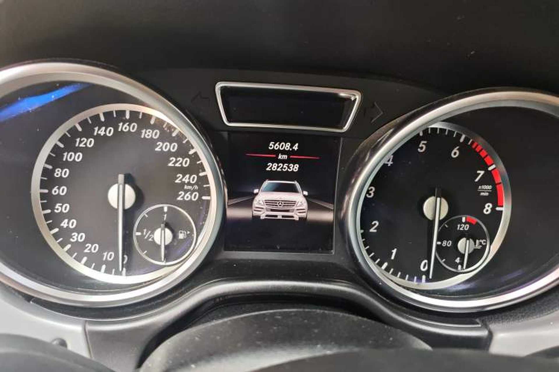 Used Mercedes-Benz M-Class 2012 ML 300 Odometer Close Up