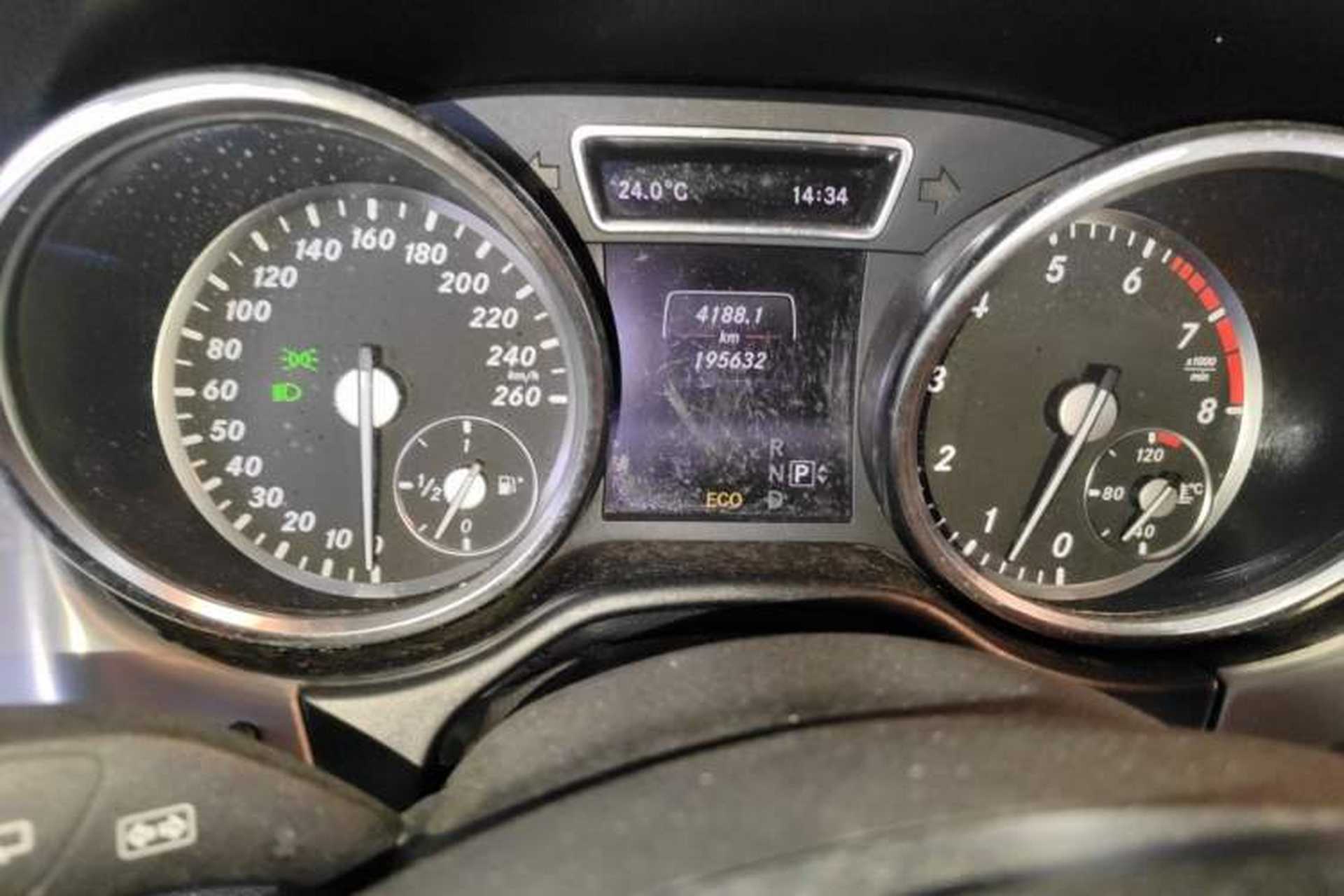 Used Mercedes-Benz M-Class 2014 ML 320 4MATIC Odometer Close Up