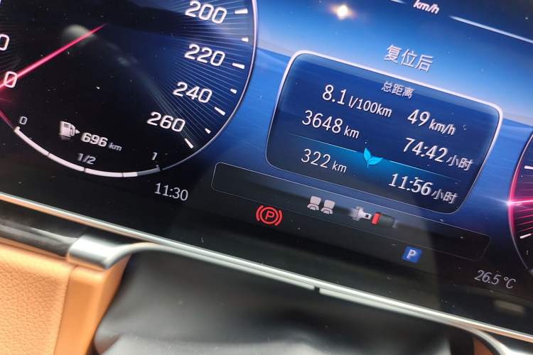 Used Mercedes-Benz Maybach S-Class 2025-Year Restyled S 480 4MATIC Odometer Close Up
