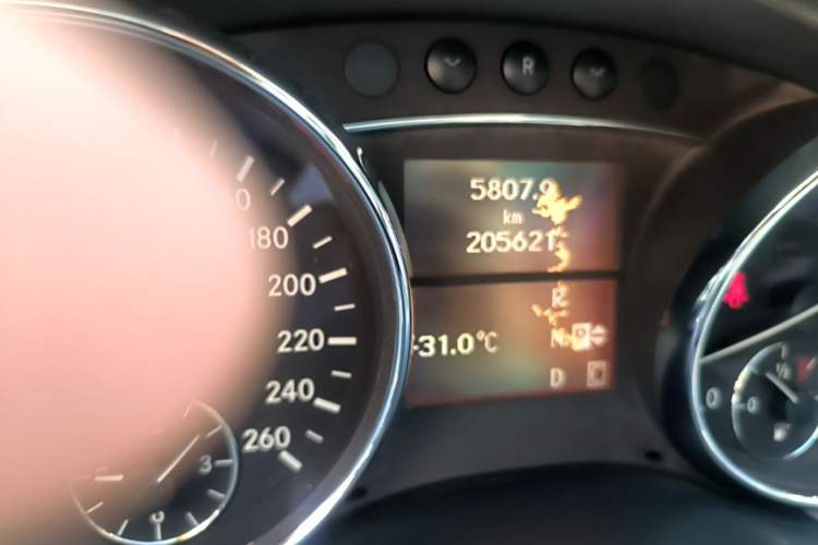 Used Mercedes-Benz R-Class 2010 R 300 L Business Model Odometer Close Up