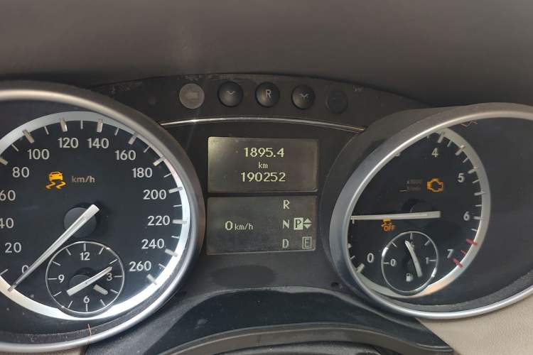 Used Mercedes-Benz R-Class 2010 R 300 L Business Model Odometer Close Up