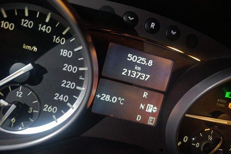 Used Mercedes-Benz R-Class 2010 R 300 L Business Model Odometer Close Up